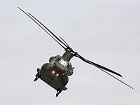 A head on view as the Chinook turns