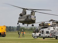 Lifting off over the flight line, Jason watching the rear of the aircraft