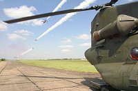 The Red Arrows over the Chinook