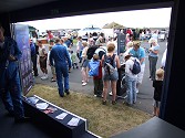 The view from inside the display stand, and was it ever busy all day!
