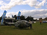 A Gazelle was parked with the stand, and attracted many visitors