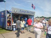 The good weather brought the                  crowds out, keeping the stand busy all day.