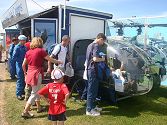 The Gazelle cockpit attracted                  questons from all ages.