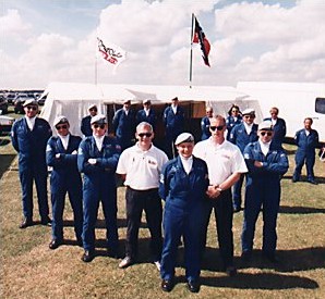 The Blue Eagles, with Sponsors Cotswold Camping, at a UK Airshow