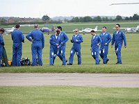 On the break, on the ground, with the ground crew giving marks!