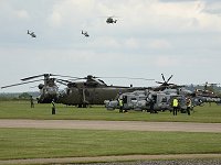 The fore and aft formation over the flight line....