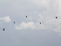 The Lynx crosses with the Gazelles as they run in for the new Gazelle Cascade.