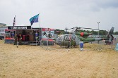 Before and after. The Army Air Corps stand early in the morning before the crowd arrived....