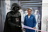 Some strange visitors at Farnborough! Andrea meets Darth Vader....