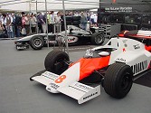 The West McLaren Mercedes stand also included one of the earlier cars driven by the great Nikke Lauda