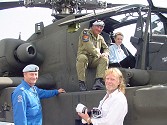 Nigel Cooper, vintage car restorer and renovator, brought his son Oliver to see the Apache. Howard and Colin were on hand to explain the intricasies of the equipment