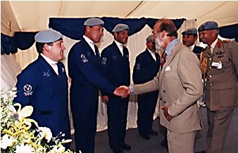 HRH The Duke of Kent Meets the 1997 Blue Eagles