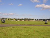 The Gazelles parked on the dispersal, with the Leuchars static park beyond