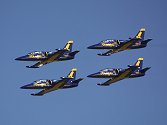 The Kahlifa aerobatic team made their first UK appearance, a superb display in L-39s