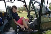 ....and his sister Cara were quick to get a seat in the Gazelle!