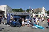 The display stand was in the middle of Lyme Regis....