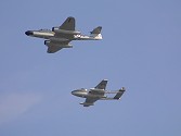 ....and the classic jets were represented by the Meteor and Vampire pair