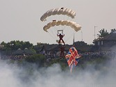 ....from the Princess of Wales Royal Regiment, the Tigers Parachute Display Team, here landing while stacked!