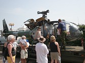 The Army Air Corps stand was also on the seafront, their Gazelle attracting many visitors.