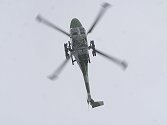As the Gazelles break, the Lynx flips through the middle, giving us a fine top view.