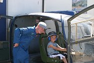 ....and John explained the controls of the Gazelle to many delighted visitors.