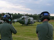 Glen and George watch the Team start up.