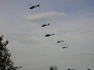 The Team fly in to display.