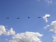The team in the elevator.
