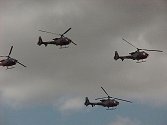 A perfect box flypast from the Gazelles