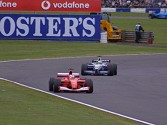 Michael Schumacher fought a running battle with Juan Montoya for almost half the race....