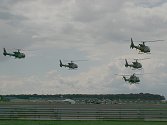 The Team returned to land on the Silverstone airfield in the centre of the track to much applause.