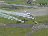 The Team trailed smoke for the flypast at the RAF Brize Norton families day.