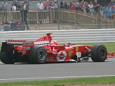 Michael Schumacher in his Ferrari.