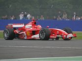 Michael Schumacher in his Ferrari.