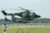 Taking off from Silverstone's heliport to begin the display.