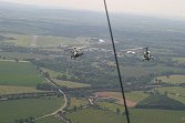 Approaching Cosford. The new museum building can be seen from many miles away.