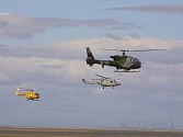 The Gazelles and other display helicopters followed, Blackpool being clearly visible in the bright conditions