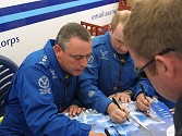 The pilots were immediately swamped with requests for signed posters!