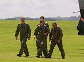 The Team walk in at the end of the display obviously delighted to have flown so well in the strong wind
