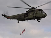 ....and an abseiling demonstration by the troops in the Royal Navy commando helicopter