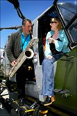 Meanwhile, saxophonist Peter Long and Radio 2s Claire Teal were using the Lynx as an impromtu concert venue....