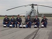 The Team take a photo-call with the aircraft