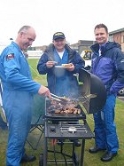 While George got a serious barbecue sorted out!