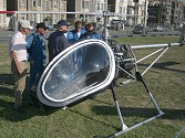 The Team were fascinated by the Bug Mk 3, a single seat ultra light helicopter.