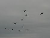 After the flypast, the teams broke to fly thier individual displays.