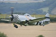 ....Pete Kynsey in the Fighter Collection's P-47D Thunderbolt....