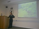 Major Penny Kitson, the AHAF Team Manager, began the day with an illustrated introduction to the Flight.