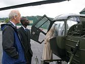 Keith Reid is an ex-Scout pilot himself and explained the role and operation of the aircraft to Lamine Gueye and Lisa Duvar, both colleagues from RTM.