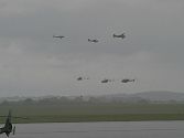 A long shot of the final six-ship cross gives a true picture of the terrible weather. The Team pulled of an excellent display, seems they work best under pressure!